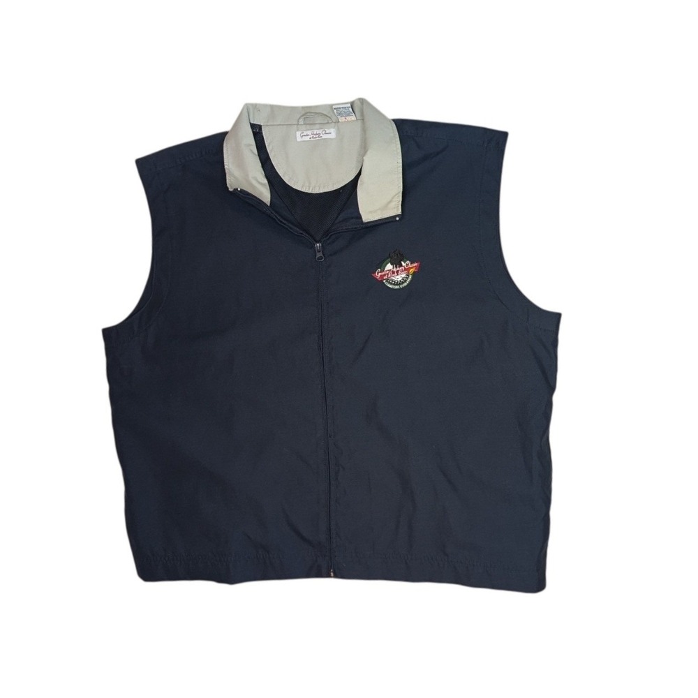 Greater Hickory Classic Golf Vest Mens XL‎ Navy Blue Full Zip Embroidered Logo
